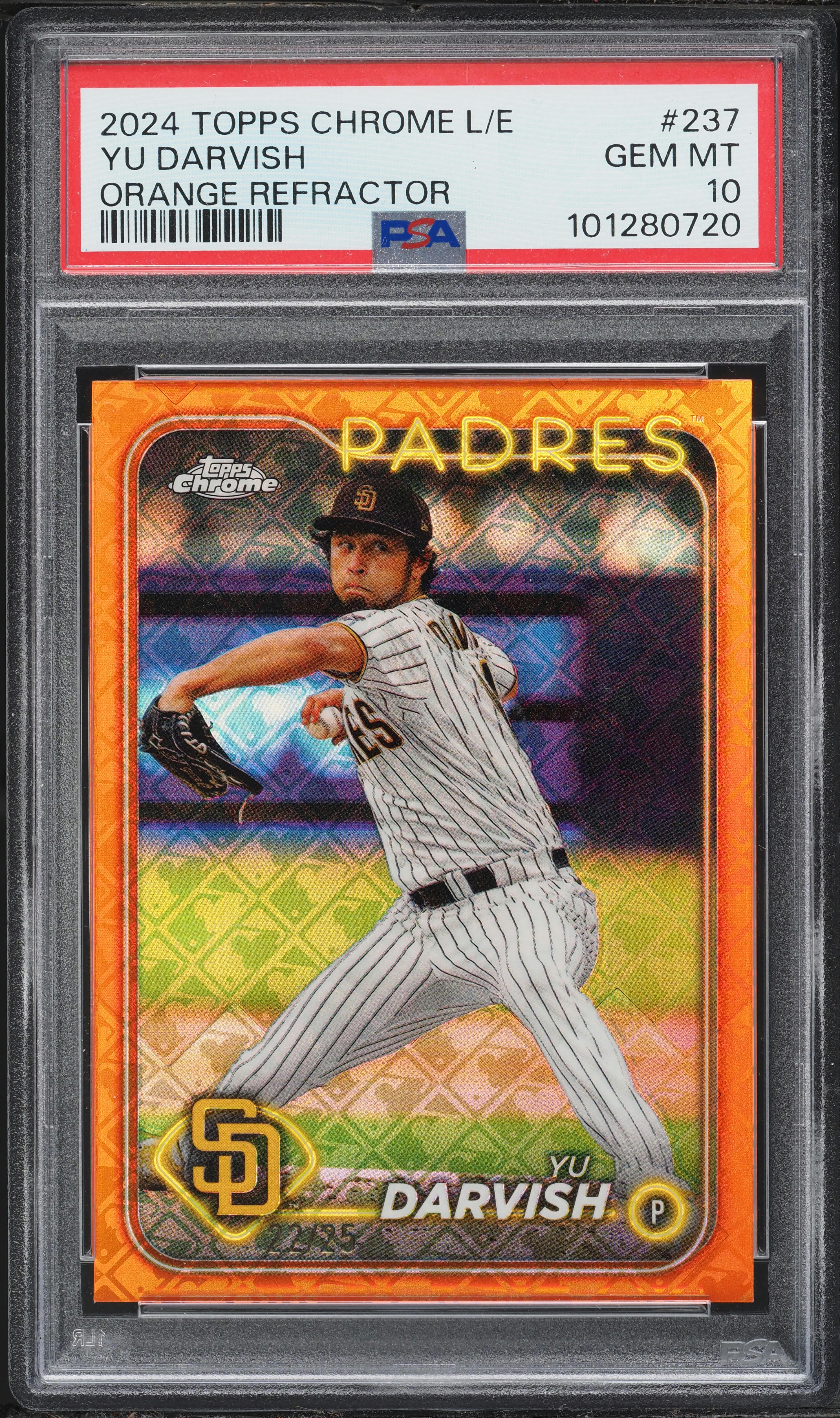 2024 Topps Chrome Logofractor Edition Orange Refractor Yu Darvish