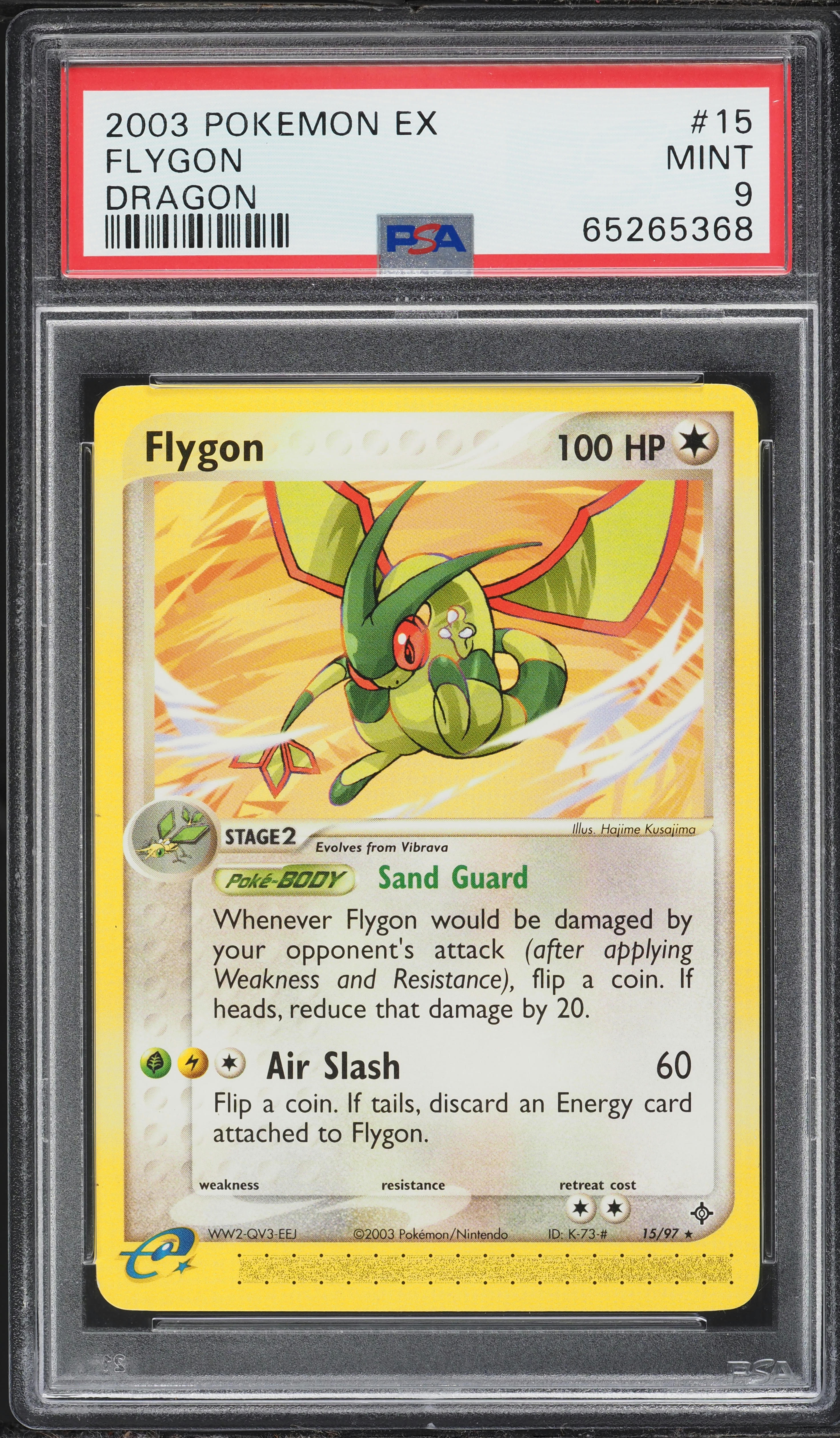 2003 Pokemon EX Dragon Flygon #15 PSA 9 MINT on Fanatics Collect