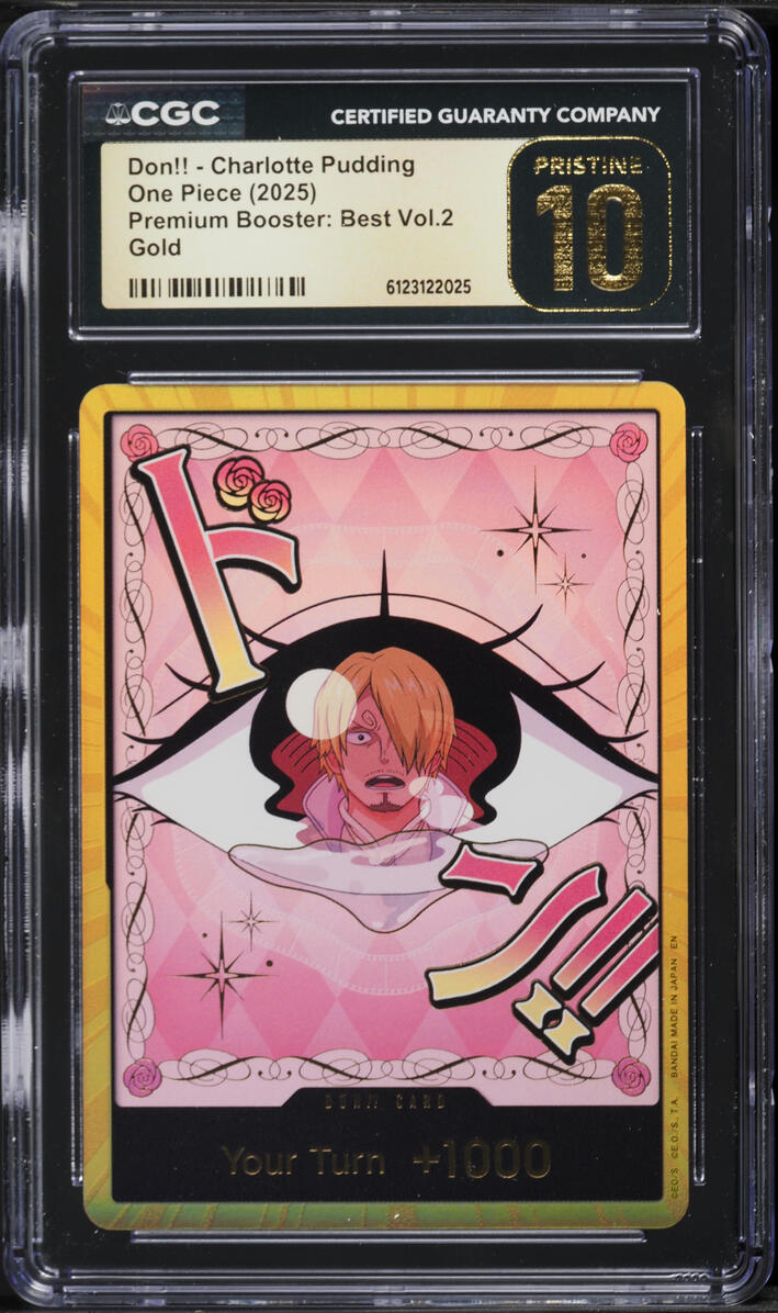 2025 One Piece Premium Booster Best Vol.2 Gold Don!! Charlotte Pudding CGC  10 PRISTINE on Fanatics Collect