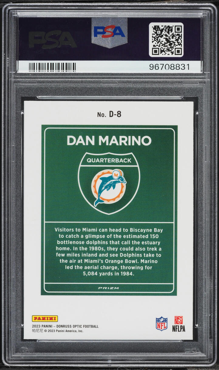 2023 Donruss Optic Downtown Dan Marino #D-8 PSA 9 MINT