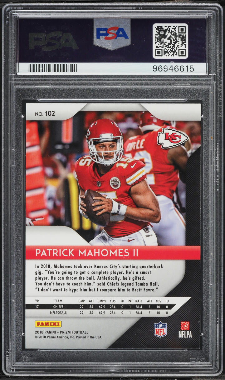 2018 Panini Prizm Patrick Mahomes II #102 PSA 10 GEM MINT