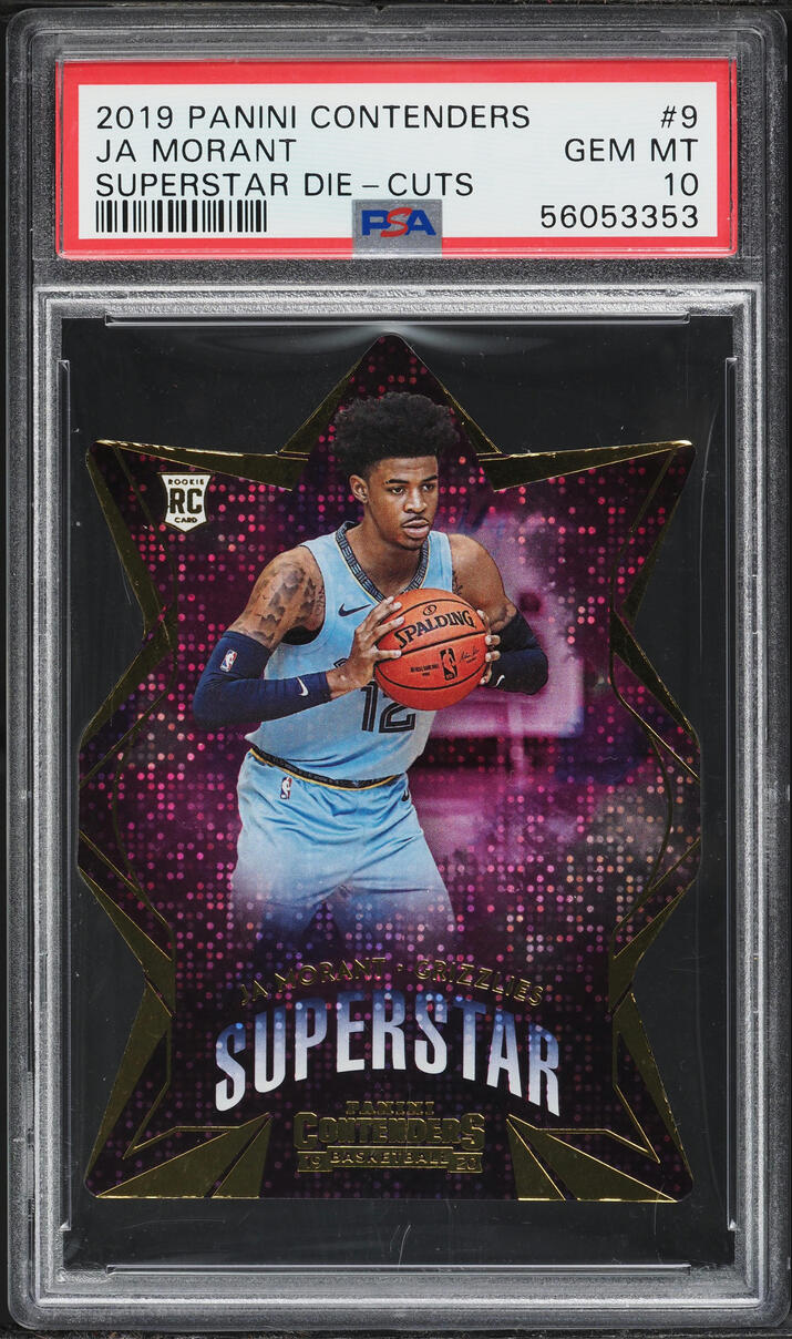 2019 Panini Contenders Superstar Die-Cut Ja Morant ROOKIE #9 PSA 10 GEM MINT