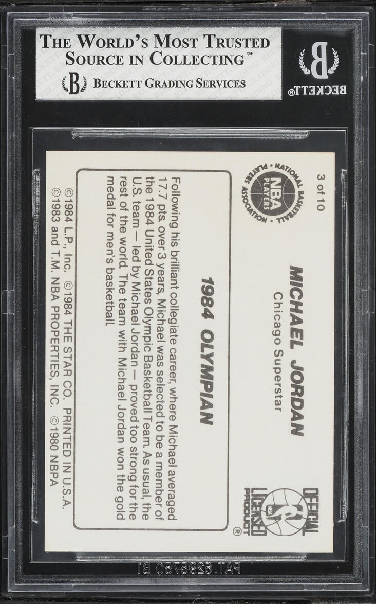 1986 Star Basketball Michael Jordan ROOKIE #3 BGS 7 NRMT