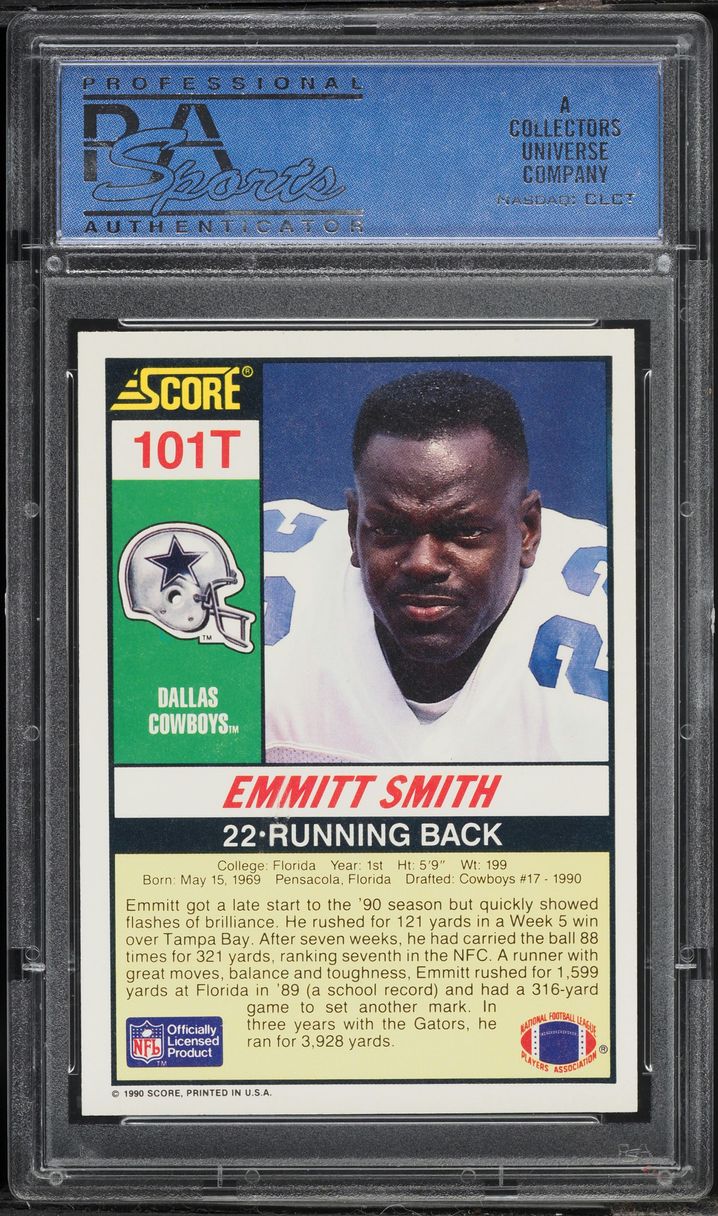 1990 Score Supplemental Emmitt Smith ROOKIE #101T PSA 10 GEM MINT