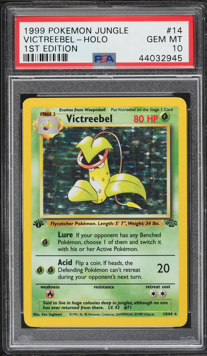1999 Pokemon Jungle 1st Edition Holo Victreebel #14 PSA 10 GEM MINT