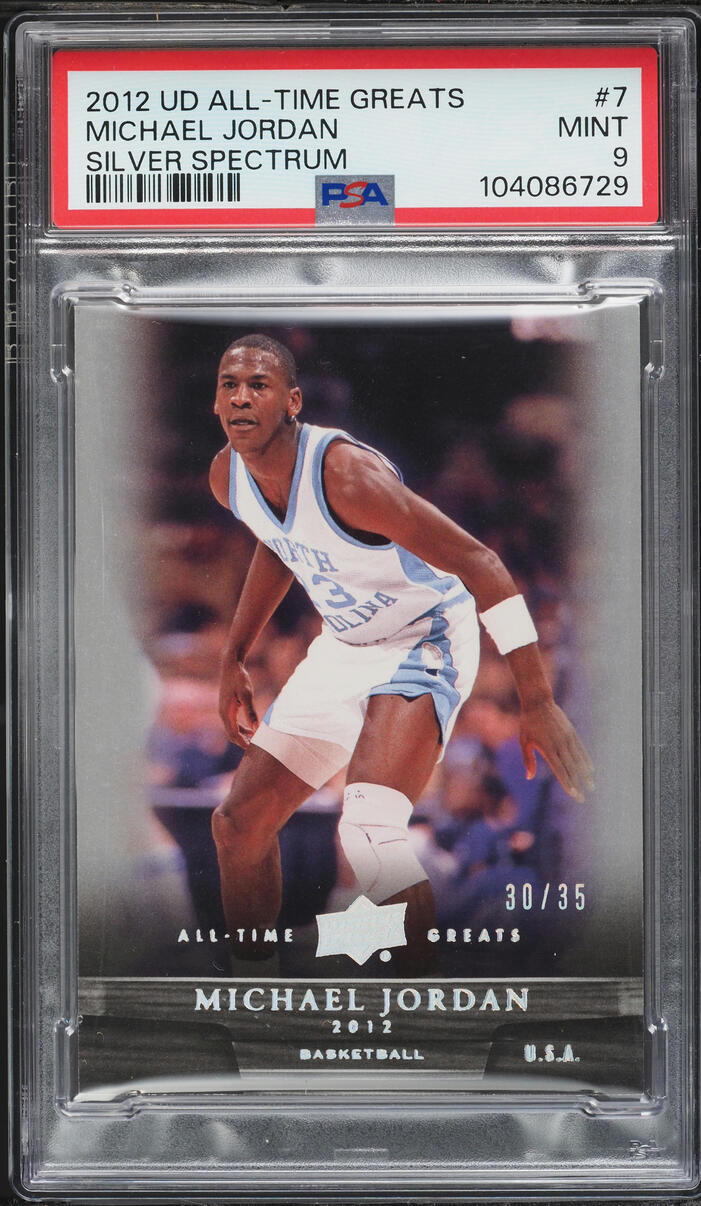 2012 Upper Deck All-Time Greats Silver Spectrum Michael Jordan /35 #7 PSA 9 MINT