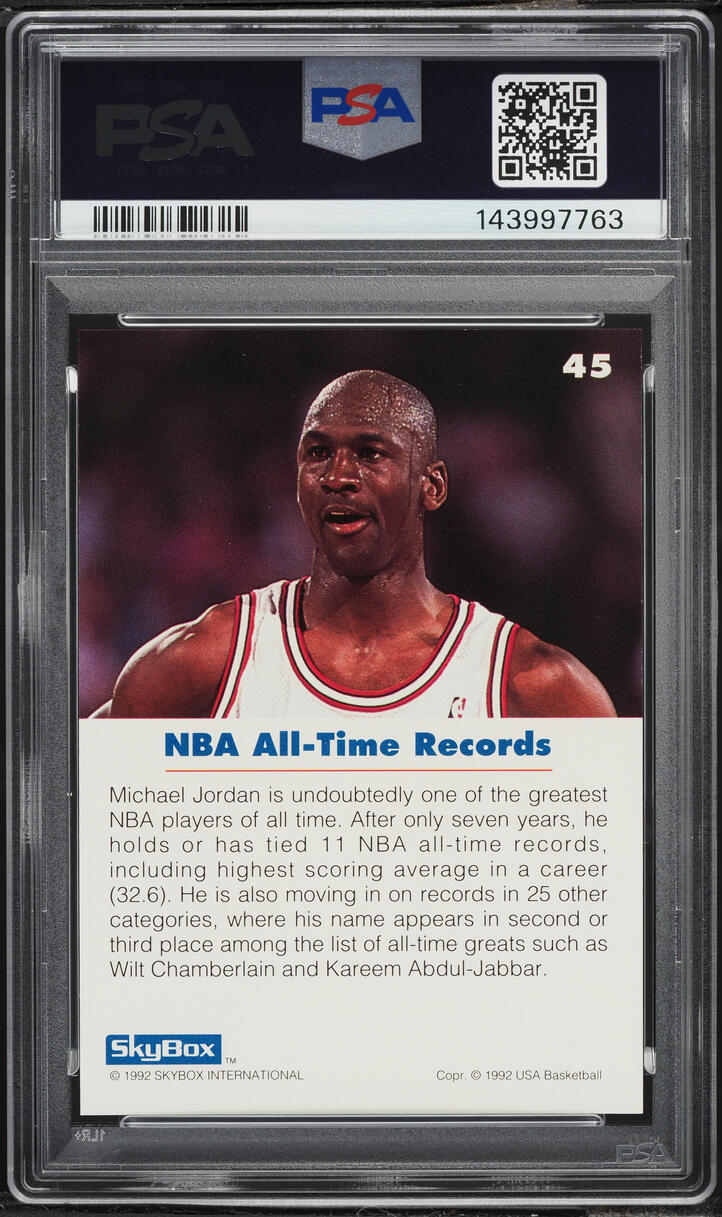 1992 Skybox USA Basketball Michael Jordan #45 PSA 10 GEM MINT