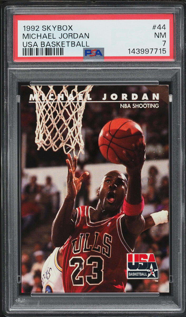 1992 Skybox USA Basketball Michael Jordan #44 PSA 7 NRMT