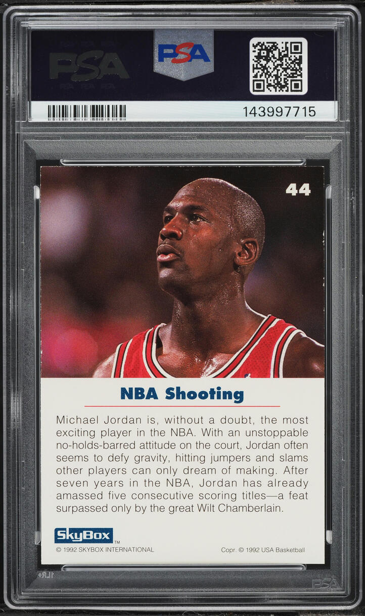 1992 Skybox USA Basketball Michael Jordan #44 PSA 7 NRMT