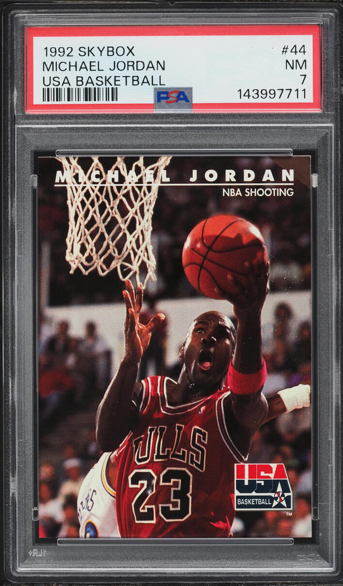 1992 Skybox USA Basketball Michael Jordan #44 PSA 7 NRMT