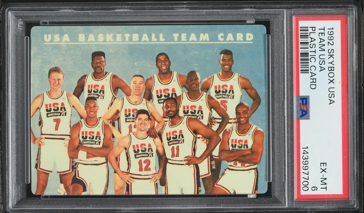 1992 Skybox USA Plastic Card w/ Michael Jordan PSA 6 EXMT