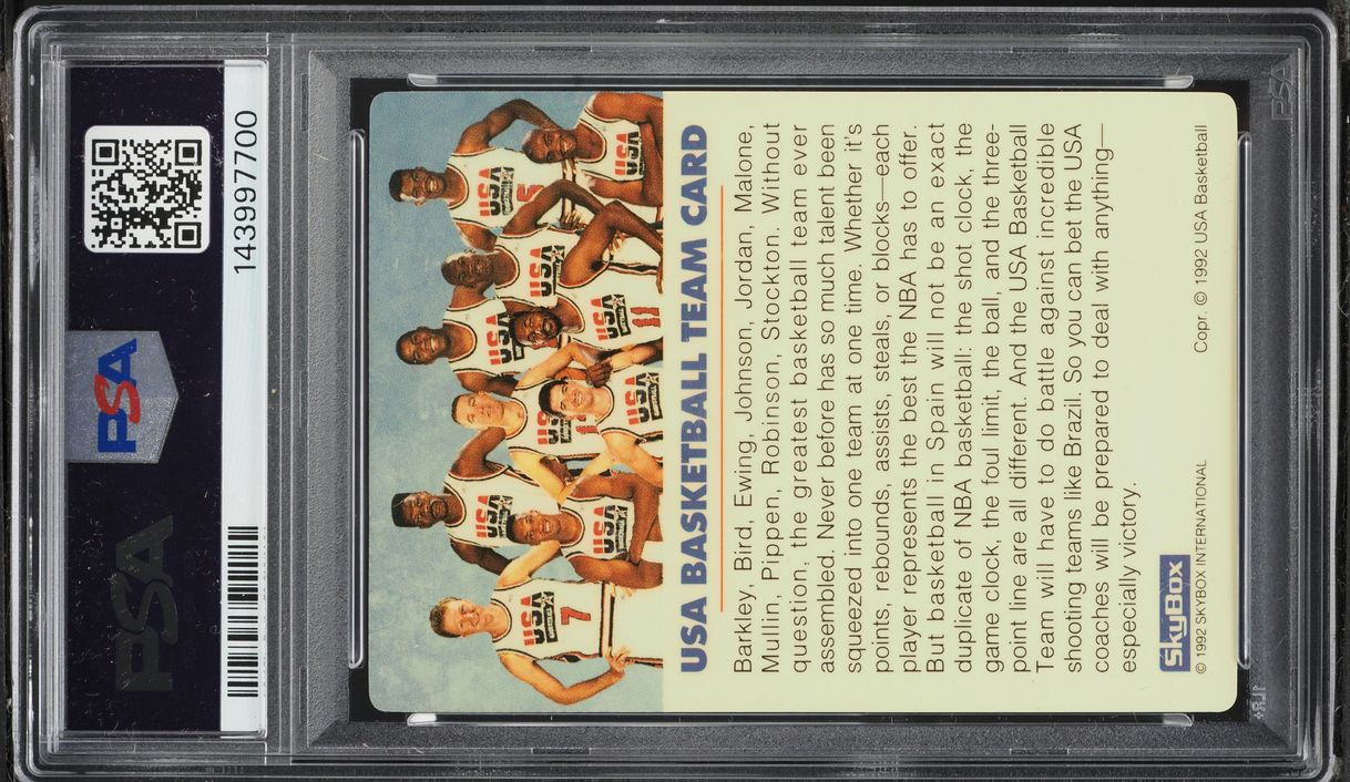 1992 Skybox USA Plastic Card w/ Michael Jordan PSA 6 EXMT