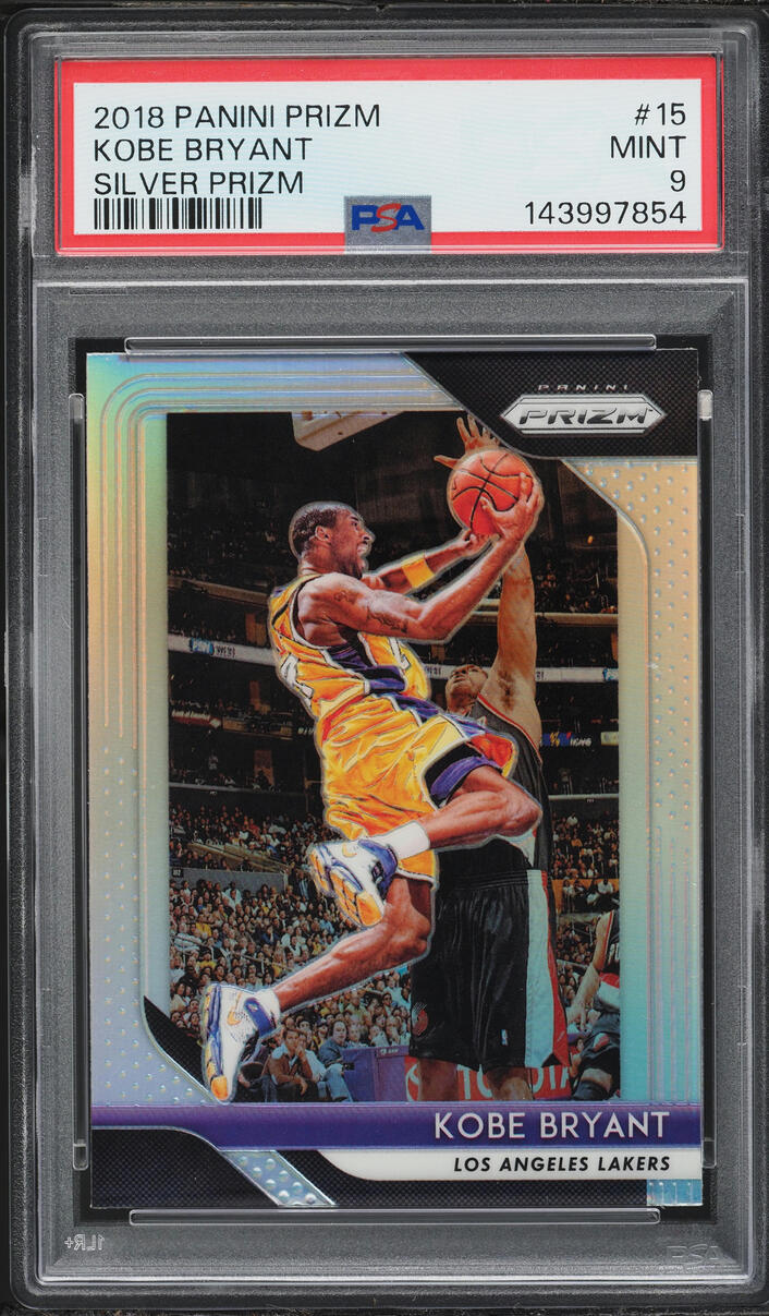2018 Panini Prizm Silver Kobe Bryant #15 PSA 9 MINT