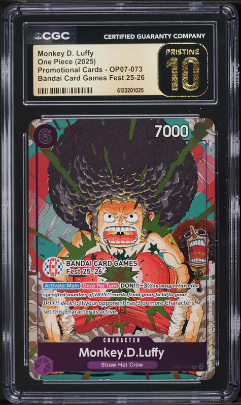 2025 One Piece Promo Bandai Card Games Fest Alt Art Monkey D