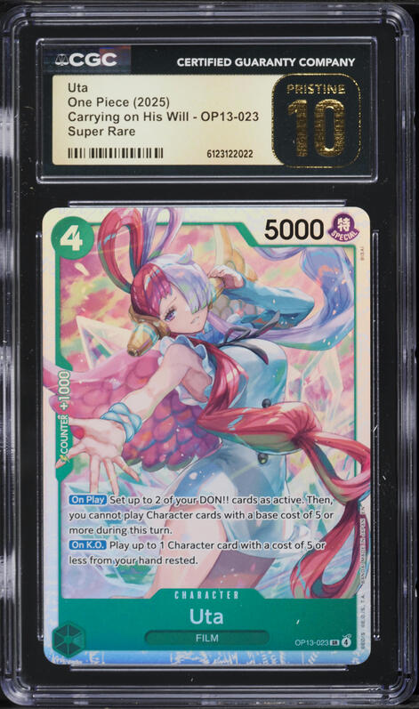2022 One Piece Premium Collection Alt Art Uta #P-011 CGC 10