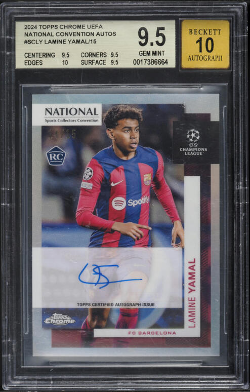 2024 Topps Chrome Sapphire Selections Black Lamine Yamal AUTO DNA