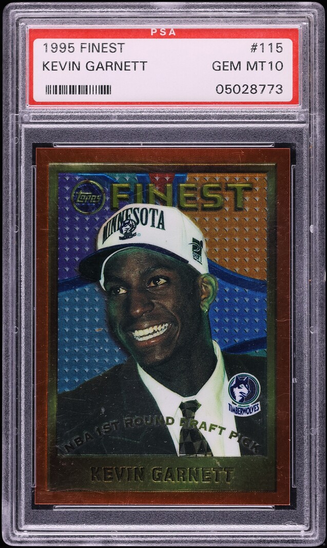 1995 Finest Basketball Kevin Garnett ROOKIE #115 PSA 10 GEM MINT