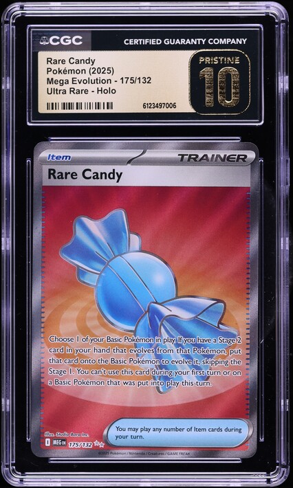 2025 Pokemon Mega Evolution Full Art Candy #175 CGC 10 PRISTINE on Fanatics  Collect