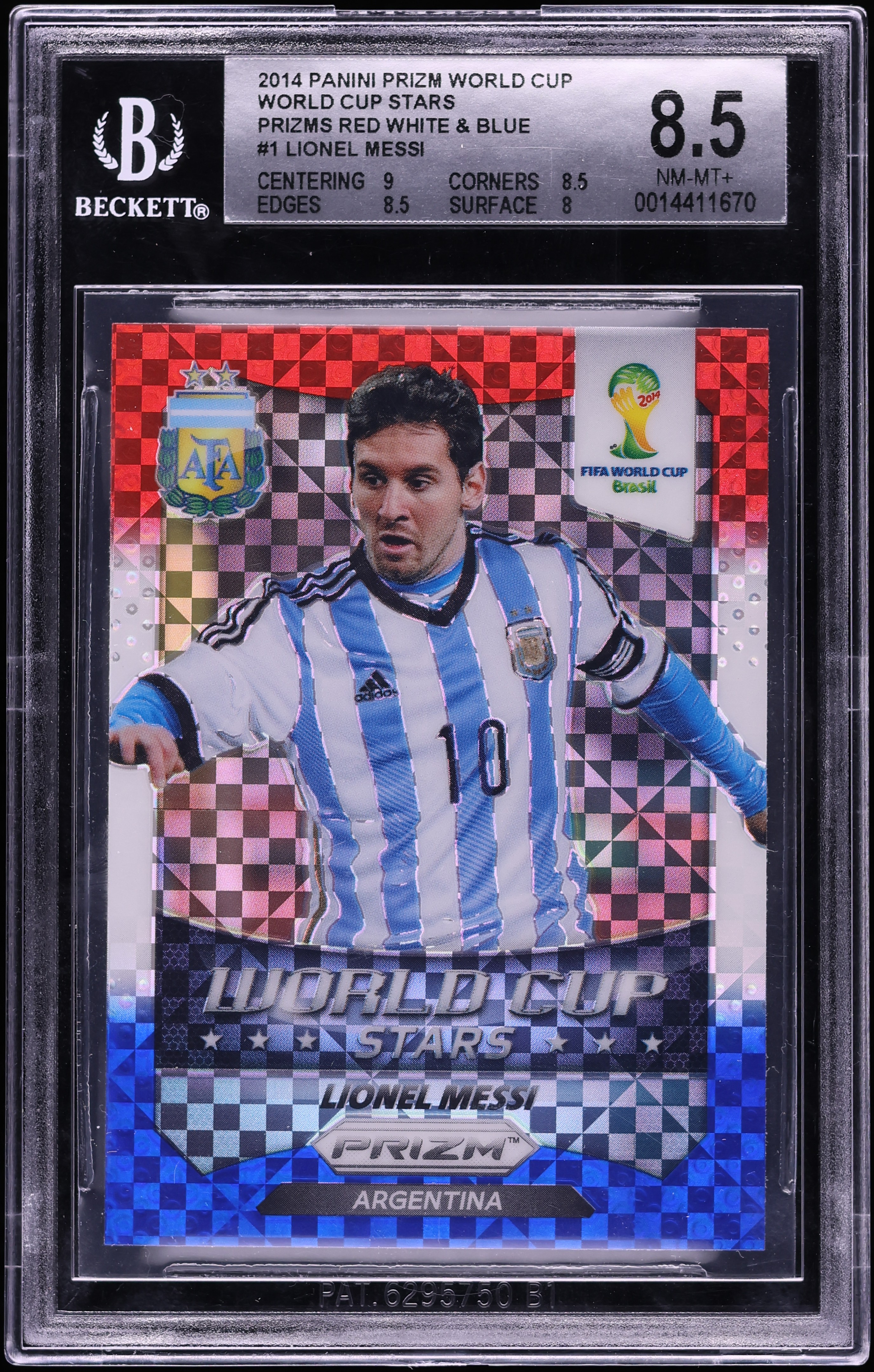 2014 Panini Prizm World Cup Stars Red White Blue Lionel Messi #1
