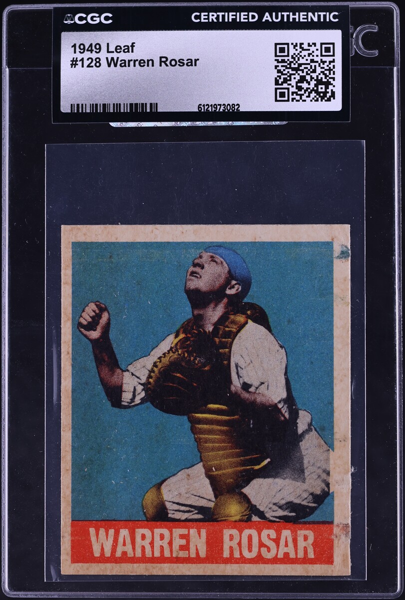 1948 Leaf Warren Rosar #128 CGC AUTH