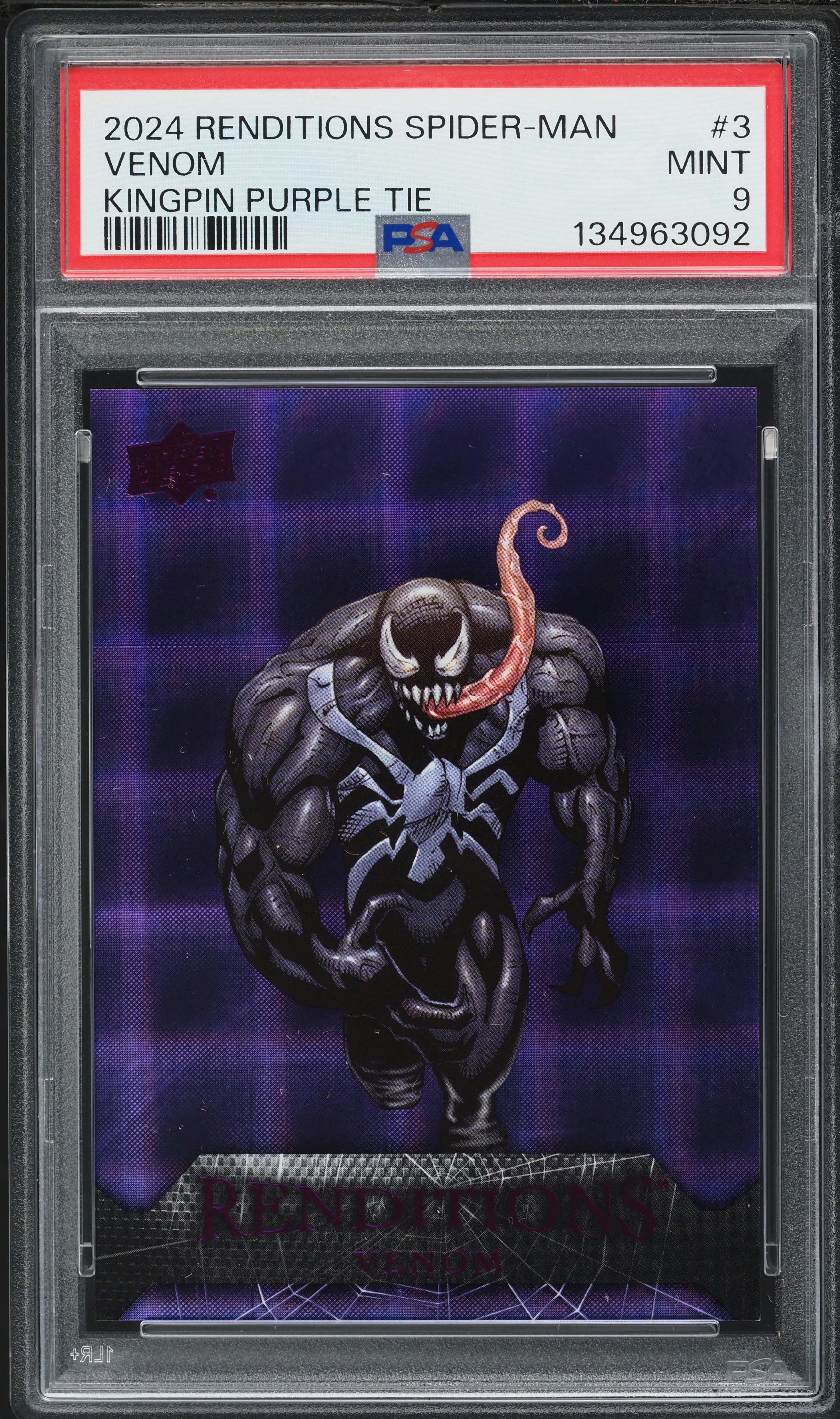 2024 Upper Deck Marvel Renditions Spider-Man Kingpin Purple Tie