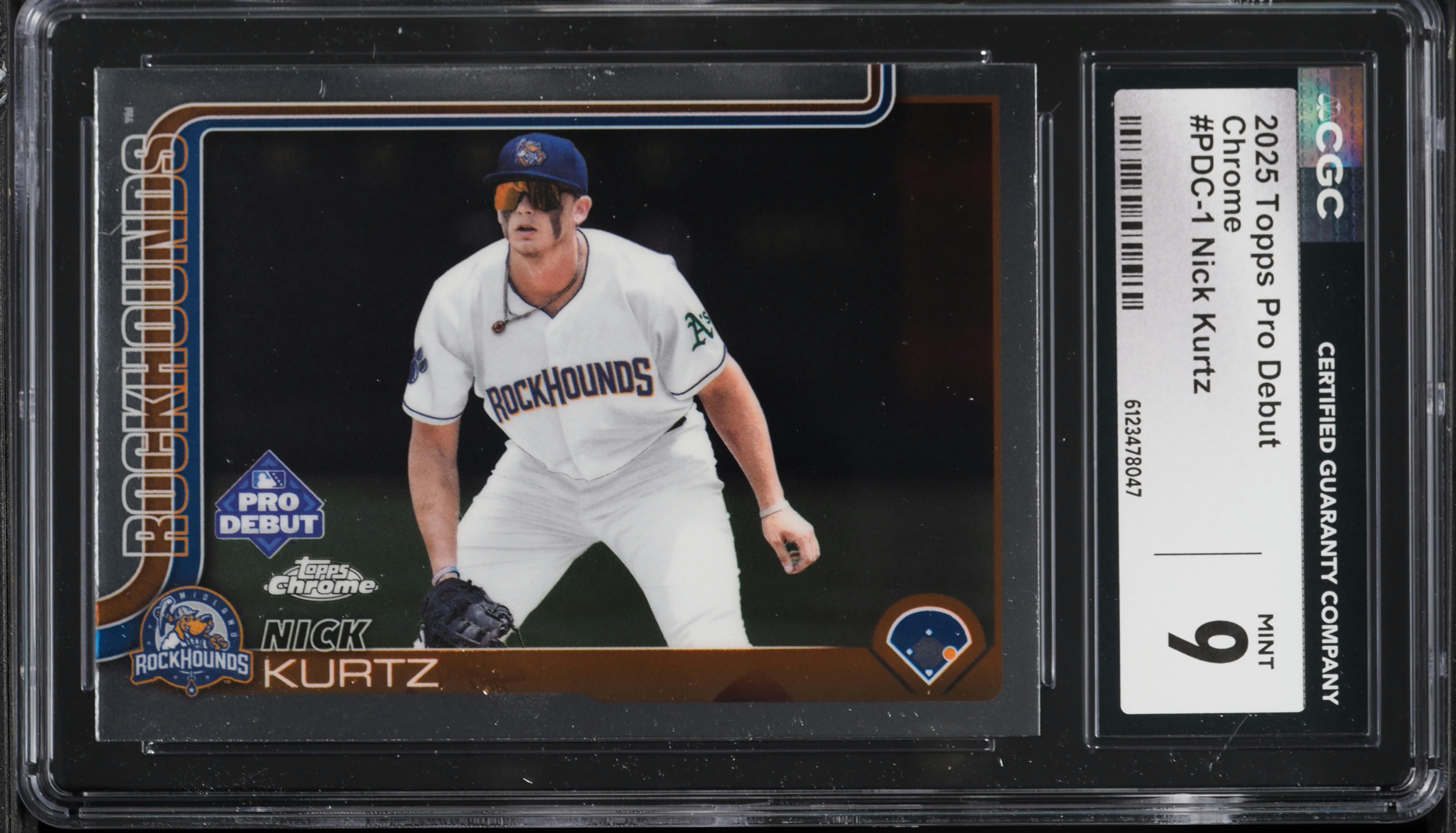 2025 Topps Chrome Pro Debut Chrome Nick Kurtz PROSPECT #PDC-1 CGC 