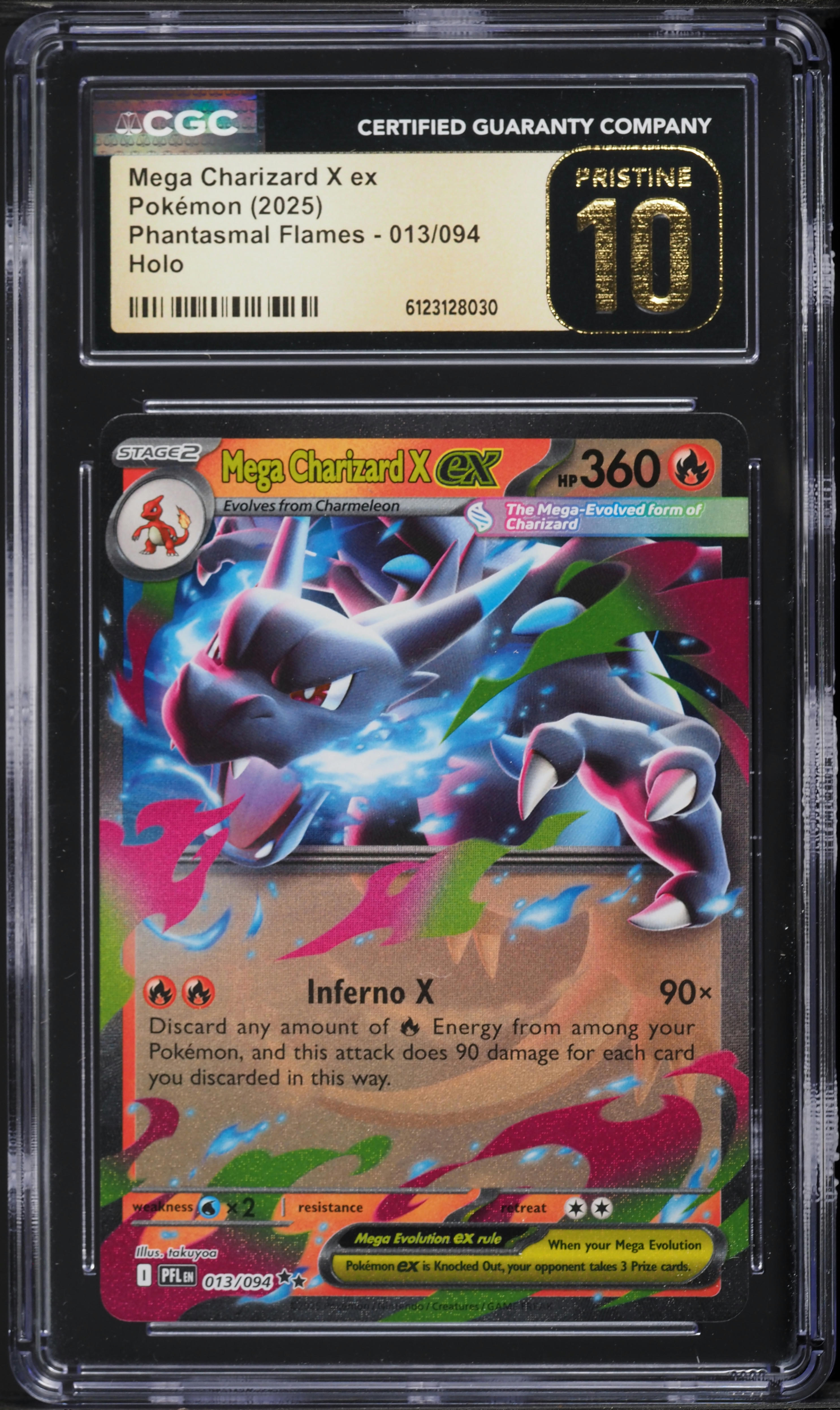 team plasma mega ex pokemon cards 2025 Pokemon Mega Phantasmal Flames Holo Mega Charizard X ex #13 CGC 10  PRISTINE on Fanatics Collect