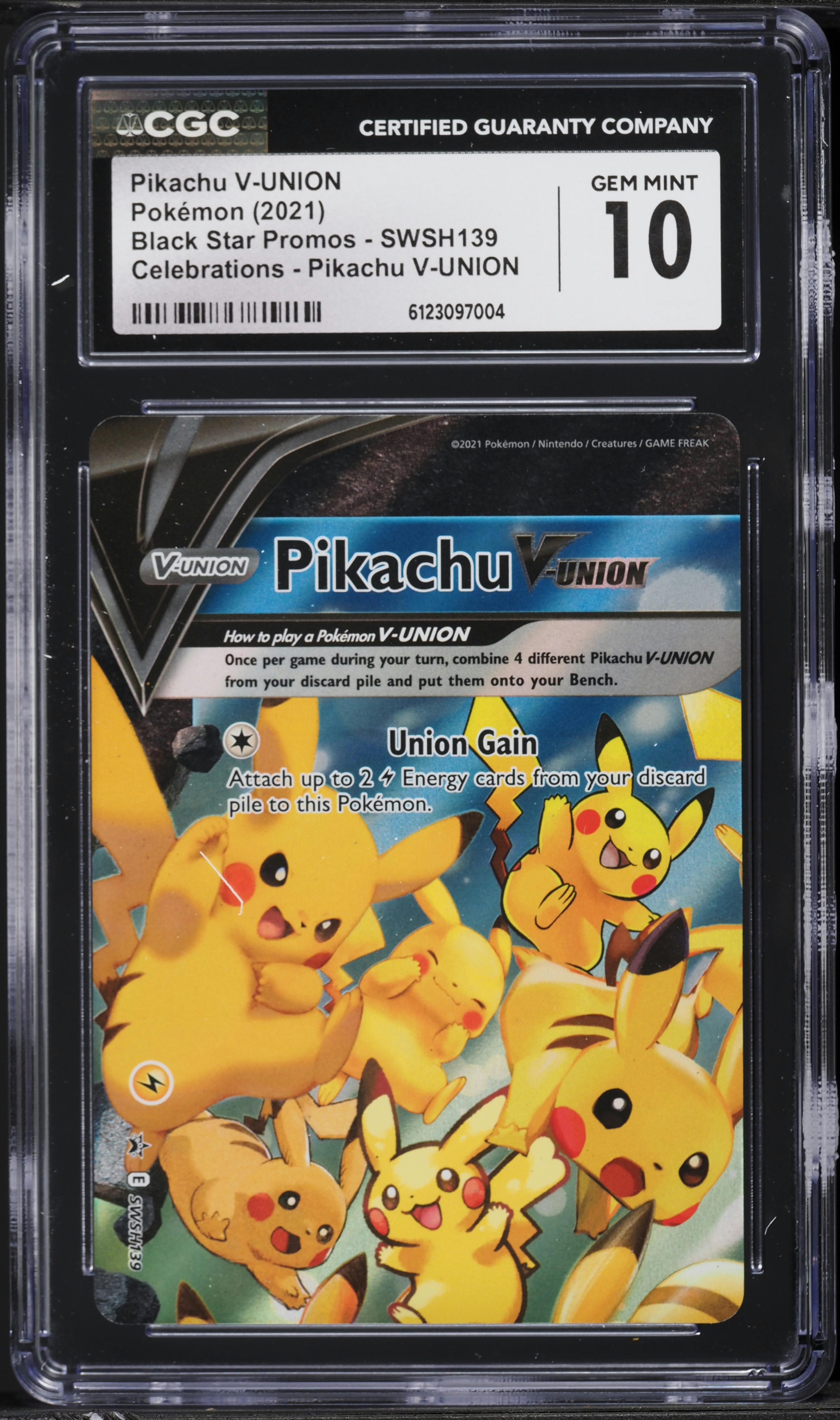 2021 Pokemon Sword & Shield Promo Celebrations Holo Pikachu V