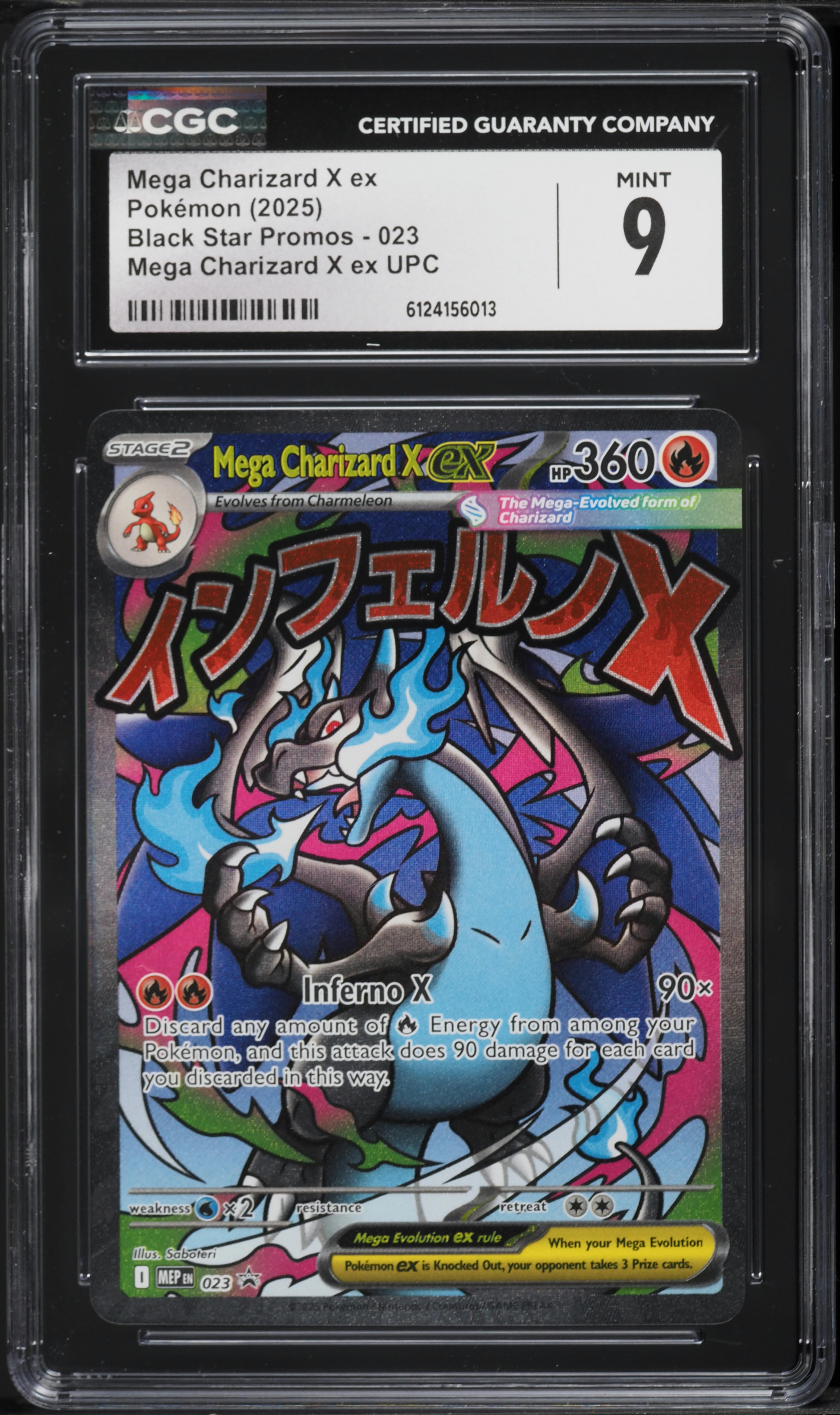 2025 Pokemon Mega Evolution Promo Ultra Premium Full Art Mega Charizard X  ex #23 CGC 9 MINT on Fanatics Collect