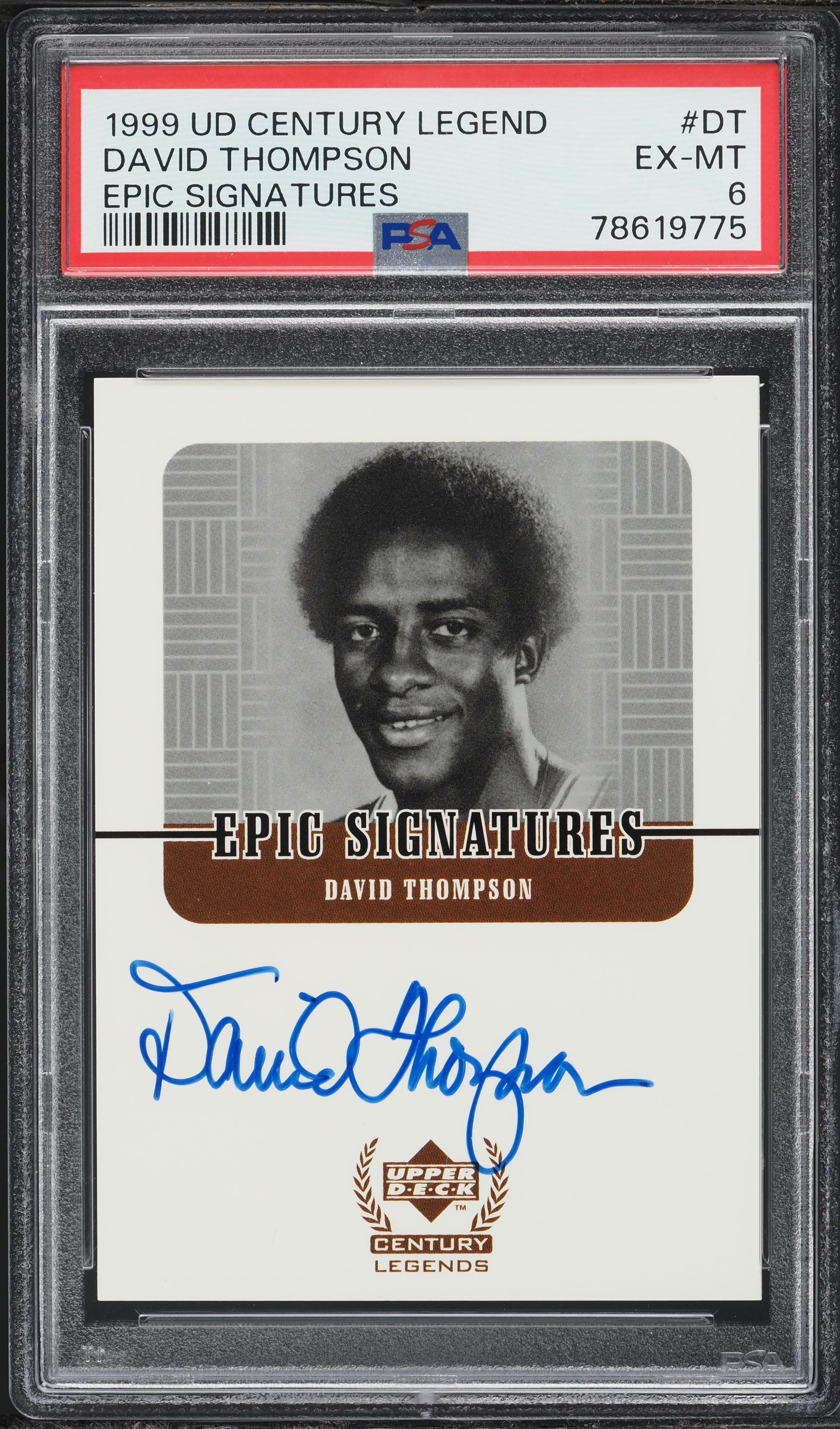1999 Upper Deck Century Legends Epic Signatures David Thompson
