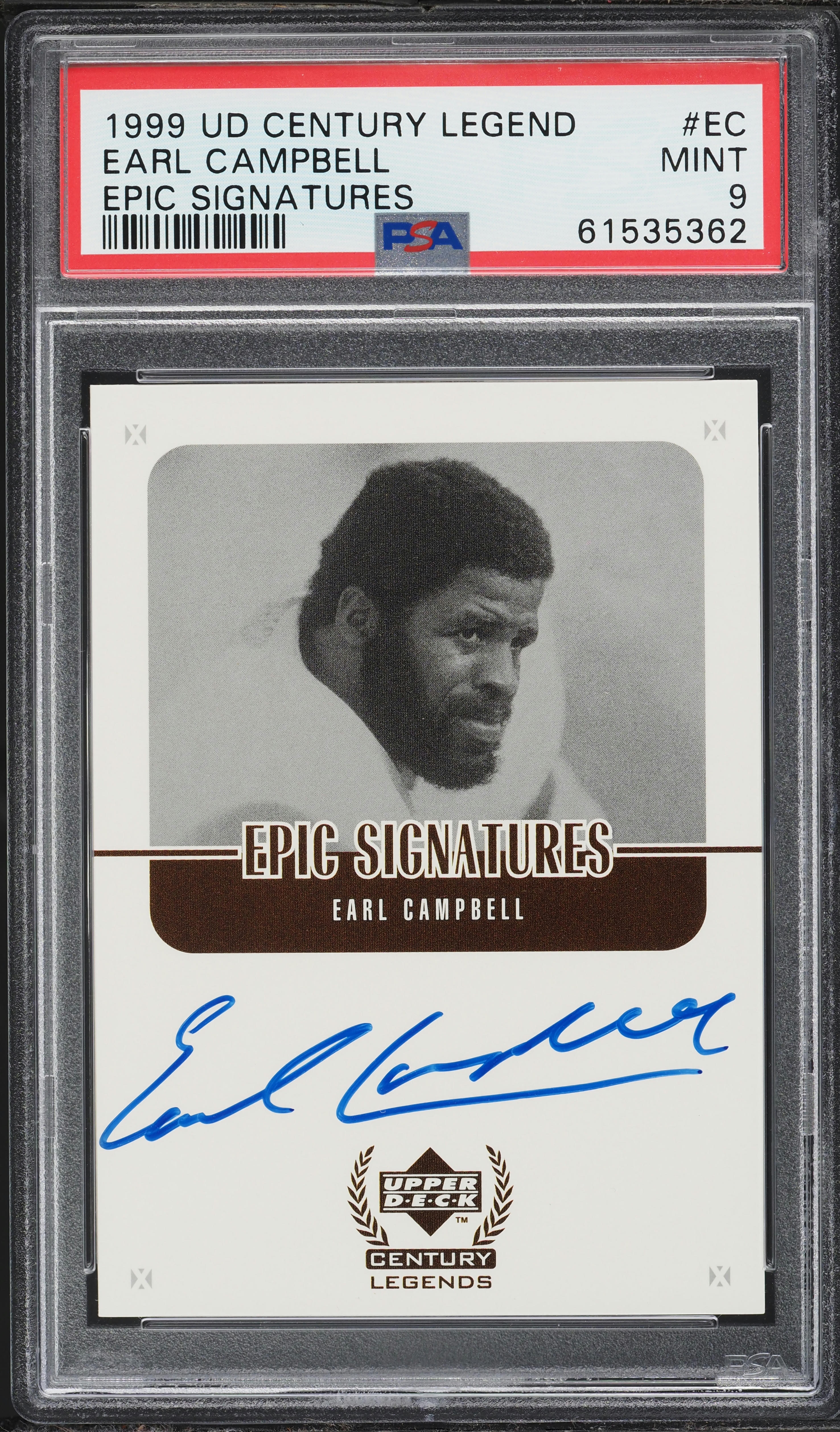 1999 Upper Deck Century Legends Epic Signatures Earl Campbell AUTO
