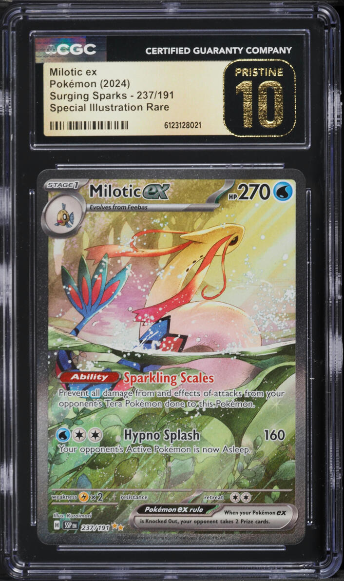 2024 Pokemon Scarlet & Violet Surging Sparks SIR Milotic ex #237 CGC 10 PRISTINE