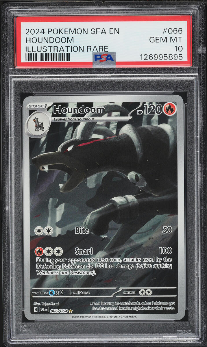 2024 Pokemon Scarlet & Violet Shrouded Fable IR Houndoom #66 PSA 10 GEM MINT