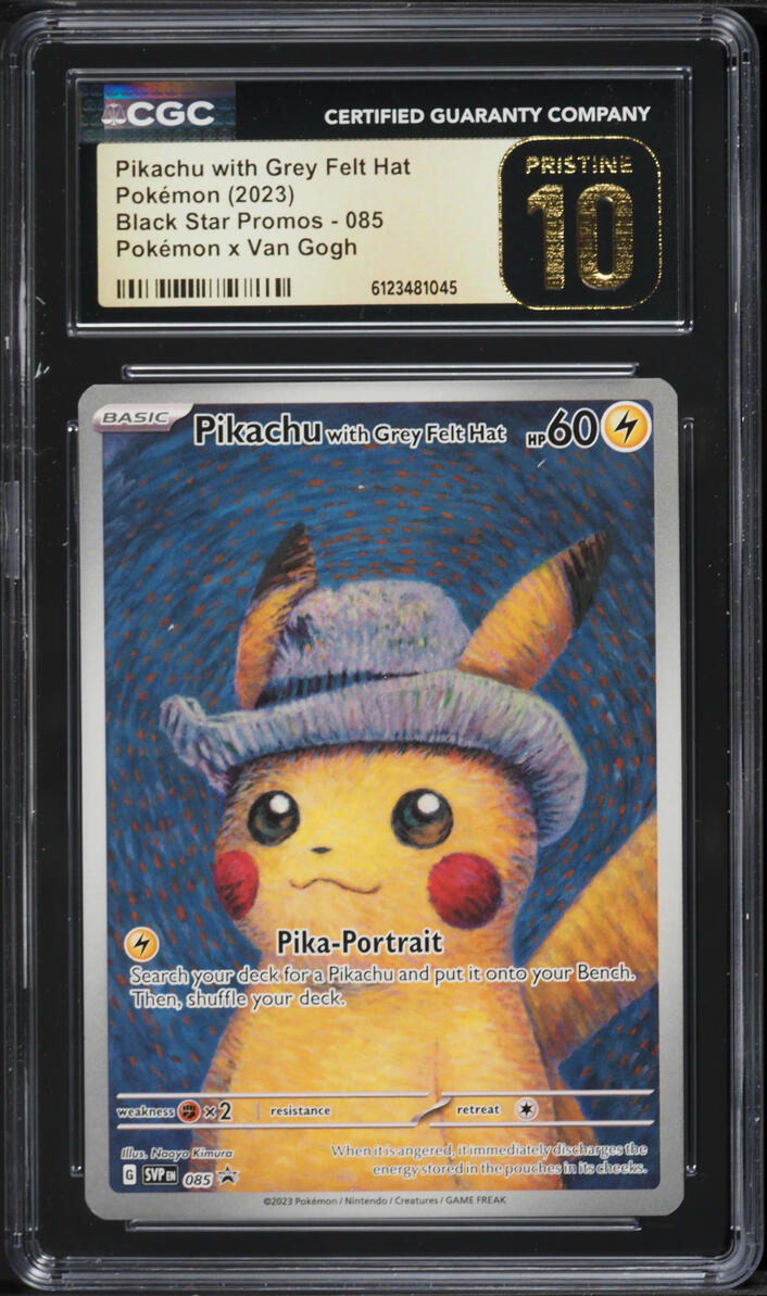 2023 Pokemon Scarlet & Violet Promo Van Gogh Pikachu With Grey Felt Hat #85 CGC 10 PRISTINE