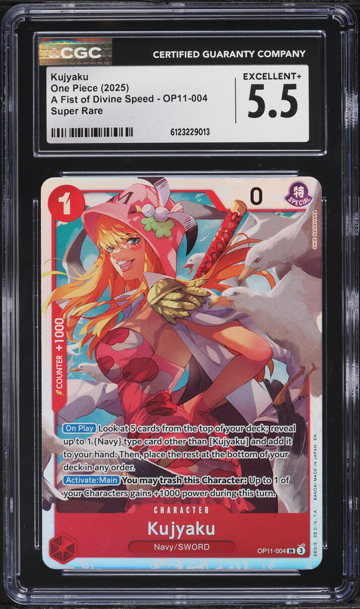 2025 One Piece A Fist Of Divine Speed SR Kujyaku #OP11-004 CGC 5.5 EX+