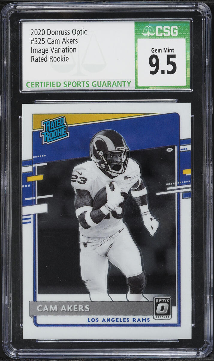 2020 Donruss Optic Image Variation Cam Akers ROOKIE #325 CSG 10 GEM MINT