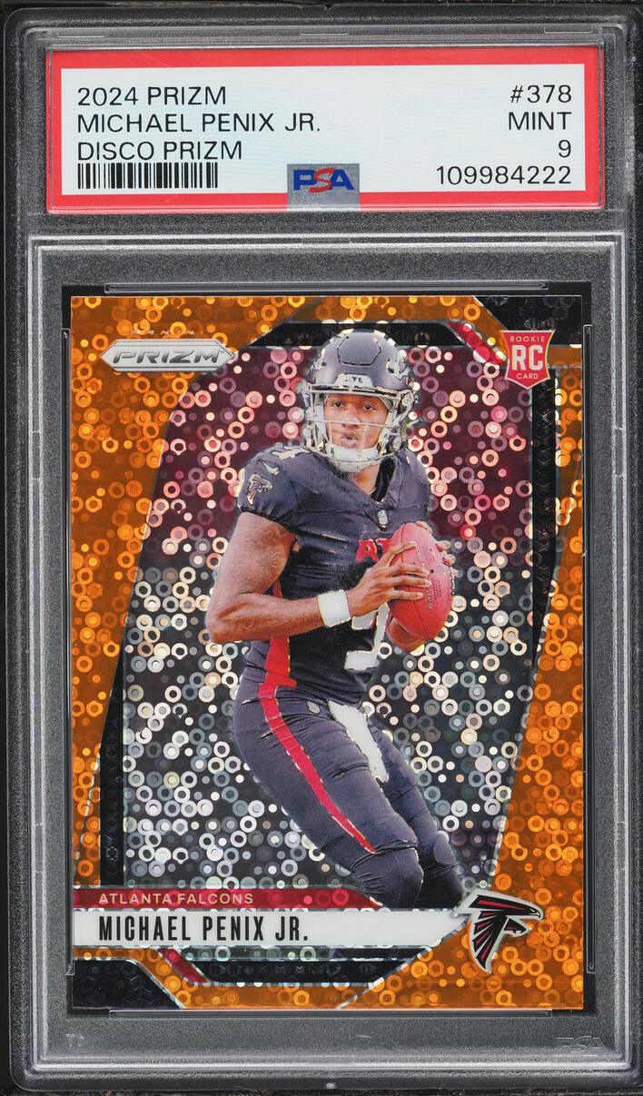 2024 Panini Prizm Disco Michael Penix Jr ROOKIE #378 PSA 9 MINT
