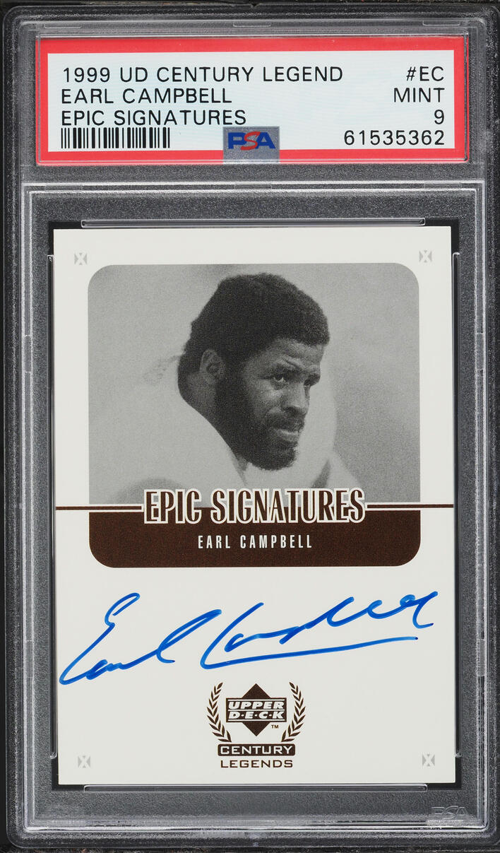 1999 Upper Deck Century Legends Epic Signatures Earl Campbell AUTO
