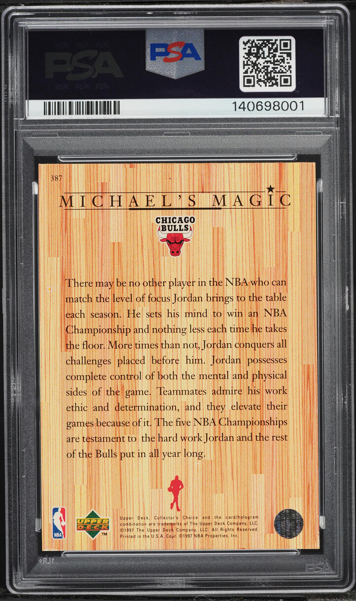 1997 Collector's Choice Michael Jordan #387 PSA 6 EXMT