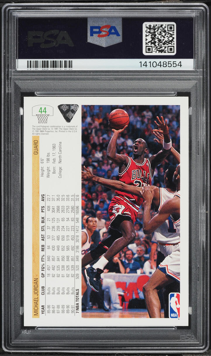 1991 Upper Deck Basketball Michael Jordan #44 PSA 10 GEM MINT