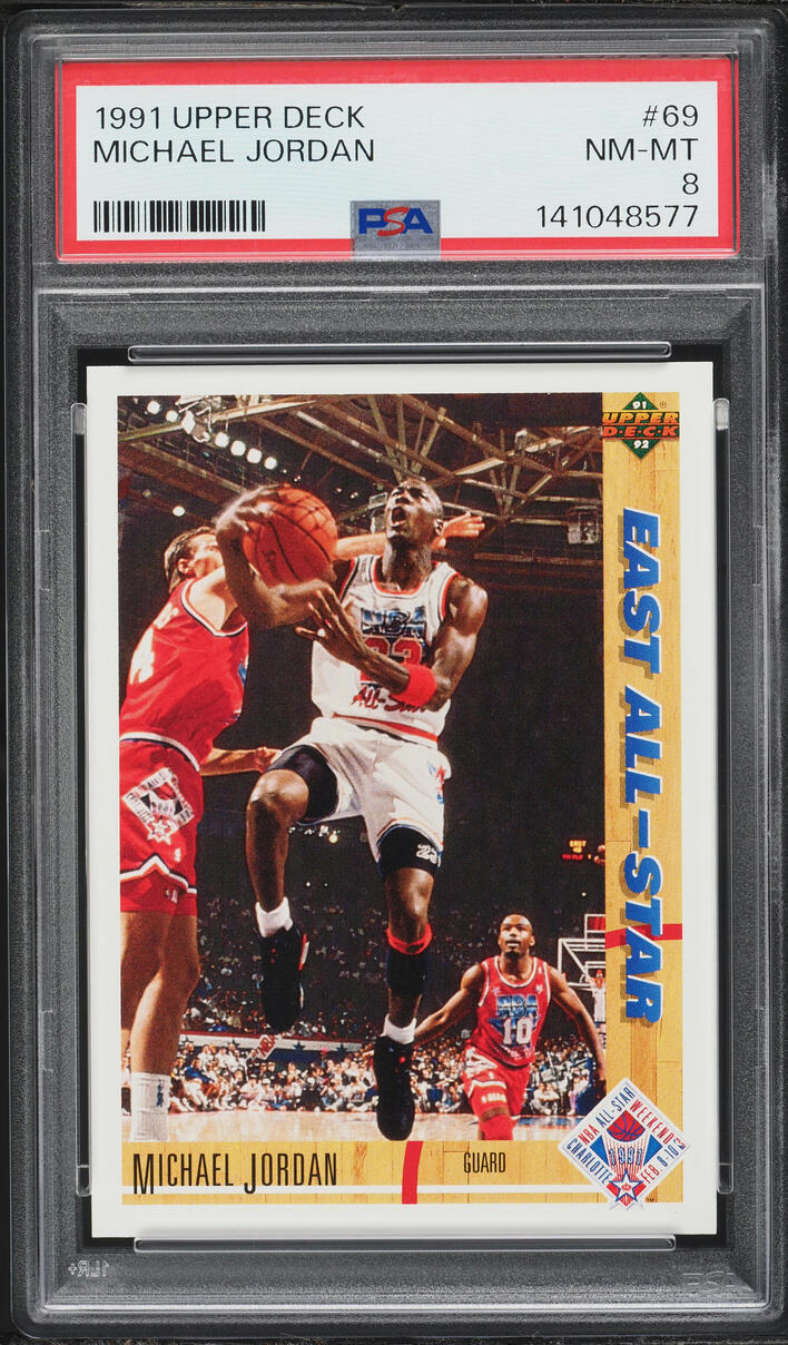 1991 Upper Deck Basketball Michael Jordan #69 PSA 8 NM-MT