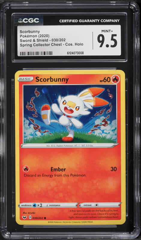 scorbunny pokemon card holographic Scorbunny - (Cosmos Holo) Holofoil Blister Exclusives 030/202 NM Pokmon TCG