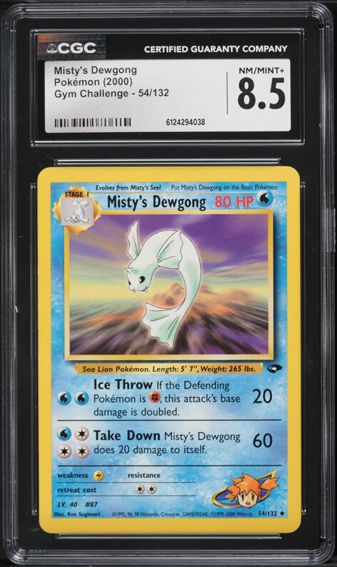 2000 Pokemon Gym Challenge Misty's Dewgong #54 CGC 8.5 NM-MT+