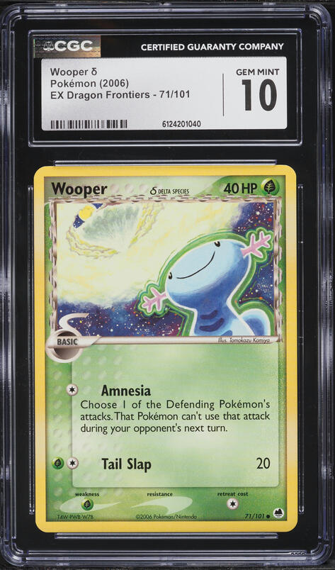 2006 Pokemon EX Dragon Frontiers Wooper #71 CGC 10 GEM MINT on