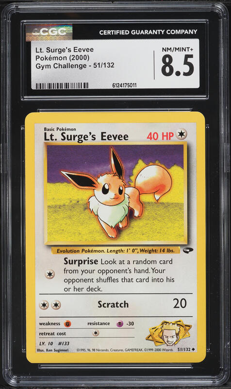 2000 Pokemon Team Rocket 1st Edition Eevee #55 SGC 8.5 NM-MT+ on Fanatics  Collect