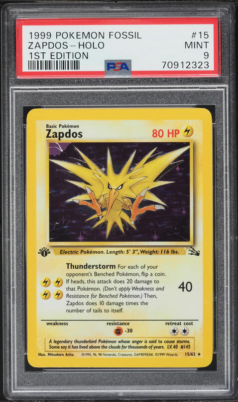 Zapdos (16) - Base Set Shadowless 1st Edition Holofoil Damaged 1st Edition Holofoil Zapdos (16) - Base Set Shadowless 1st Edition Holofoil Damaged 1st Edition Holofoil