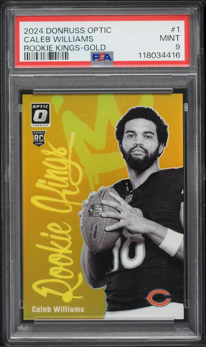 2024 Donruss Optic Rookie Kings Gold Caleb Williams ROOKIE /10 #1 PSA 9 MINT
