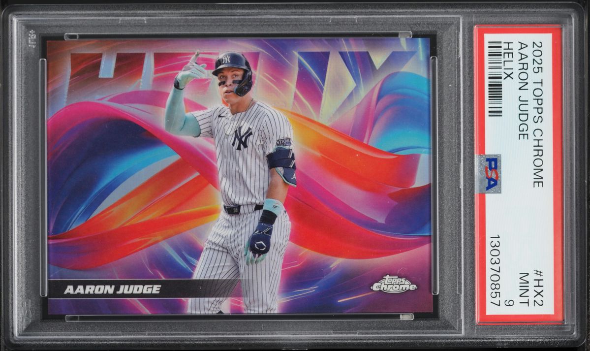 2025 Topps Chrome Helix Aaron Judge #HX2 PSA 9 MINT