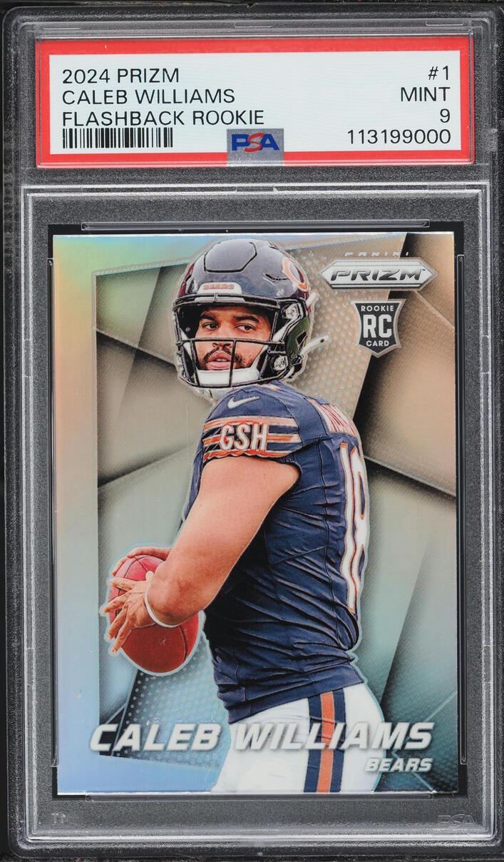 2024 Panini Prizm Flashback Silver Caleb Williams ROOKIE #1 PSA 9 MINT