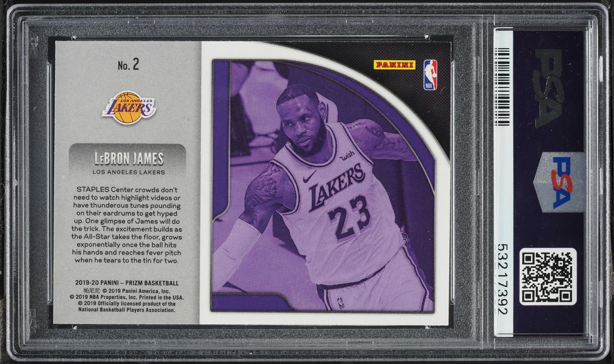 2019 Panini Prizm Get Hyped! LeBron James #2 PSA 10 GEM MINT
